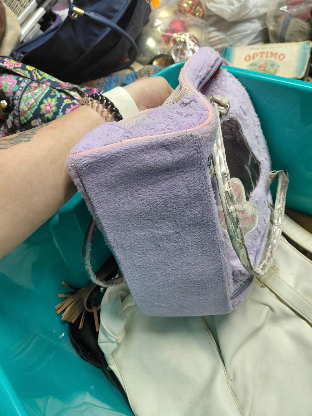 Plush Baby Bag in Light Purple